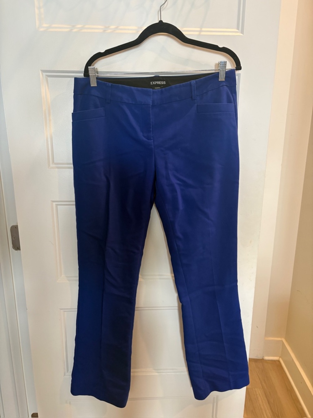 Express Royal Blue Editor Mid-Rise Trouser Pants - 10R